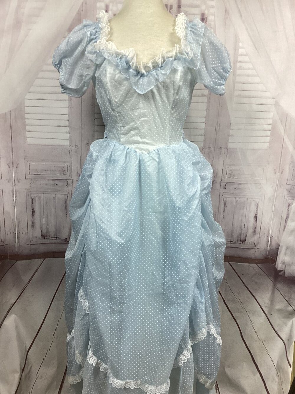Gunne Sax Cinderella Dress Vintage Swiss Dot Puff Sleeves